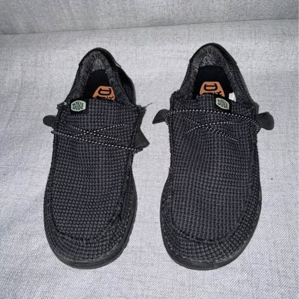 Hey Dude Wally Sport Mesh Black Shoes Size M5